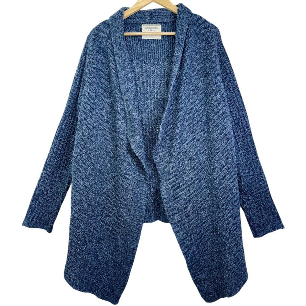 Abercrombie & Fitch Navy Blue Shawl Collar Long Sleeve Cardigan Sweater Size M
